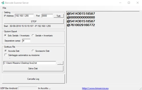 Ricezione dati Windows